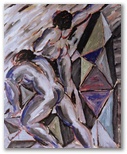 39 - 1986 - 06 - En las iras del espejo - Lamentaciones - Acrilico s. tela - 73x60.